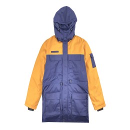 Online order for yellow bumped navy blue overalls design multi-pocket hooded warm car repair overalls overalls shop SKWK127 Online order for yellow bumped navy blue overalls design multi-pocket hooded warm car repair overalls overalls shop SKWK127